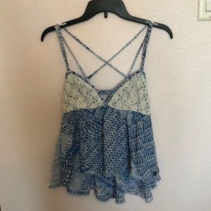 Hollister light blue tank top